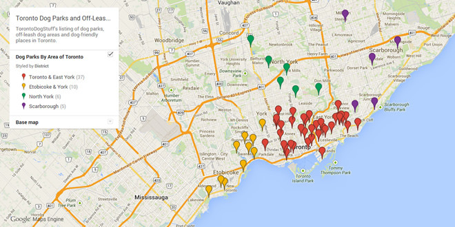 Map – Toronto Dog Parks & Off-Leash Areas
